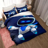 Astro Bot Cute Cartoon Bedding Set - Duvet Cover & Pillow Case for Kids & Adults - Himpall